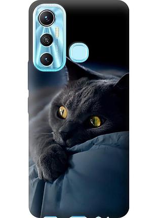 Чохол силіконовий на телефон infinix hot 11 димчастий кіт "825u-2762-58250"