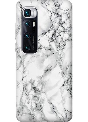 Чехол 2d пластиковый на телефон xiaomi mi 10 ultra мрамор белый "4480t-2064-58250"