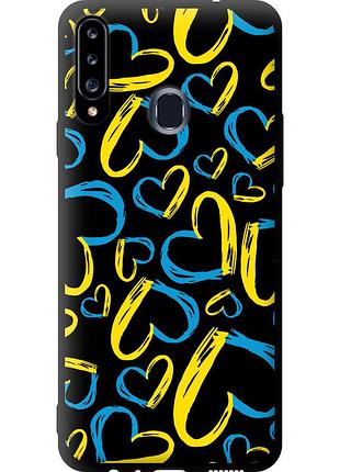 Чохол tpu патріотичний на телефон samsung galaxy a20s a207f серця ua "5292b-1775-58250"