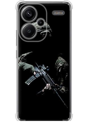 Чохол силіконовий протиударний с посиленими кутами патріотичний на телефон xiaomi redmi note 13 pro plus 5g захисник v3