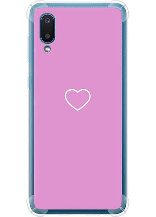 Чехол силикон с усиленными углами на телефон samsung galaxy a02 a022g сердце 2 "4863sp-2260-58250"