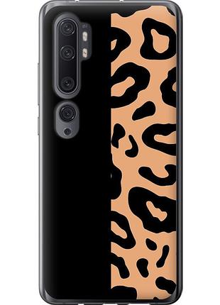 Чехол 2d пластиковый на телефон xiaomi mi note 10 пятна леопарда "4269t-1820-58250"