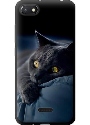 Чохол tpu на телефон xiaomi redmi 6a димчастий кіт "825b-1531-58250"