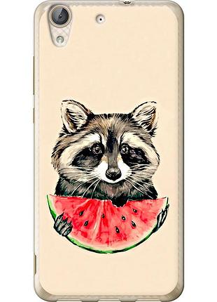 Чехол 2d пластиковый на телефон huawei y6 ii енотик с арбузом "4605t-338-58250"