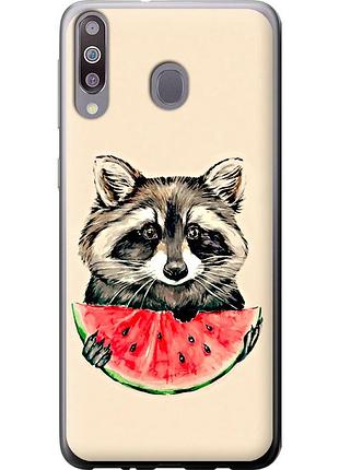 Чехол 2d пластиковый на телефон samsung galaxy a40s a3050 енотик с арбузом "4605t-2058-58250"