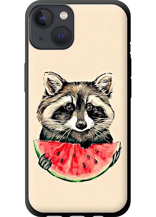 Чехол tpu на телефон iphone 13 енотик с арбузом "4605b-2374-58250"