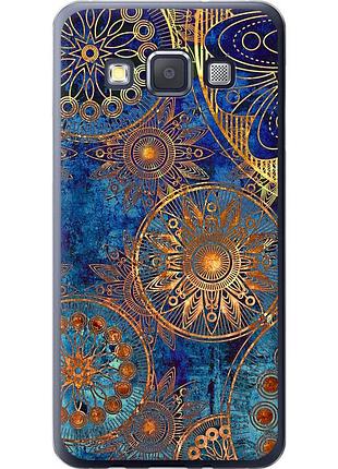 Чехол 2d пластиковый на телефон samsung galaxy a3 a300h золотой узор "678t-72-58250"