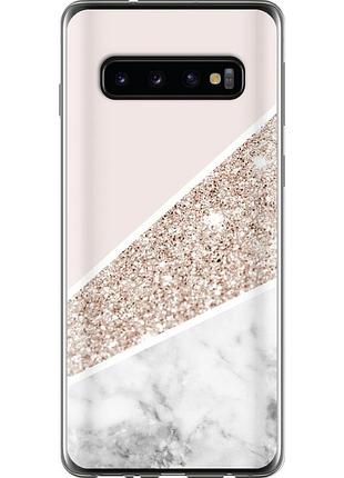 Чехол 2d пластиковый на телефон samsung galaxy s10 пастельный мрамор "4342t-1640-58250"