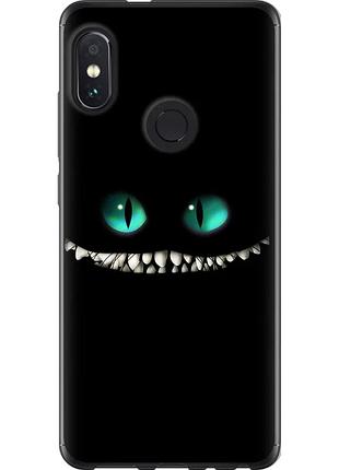 Чехол 2d пластиковый на телефон xiaomi redmi note 5 чеширский кот "689t-1516-58250"