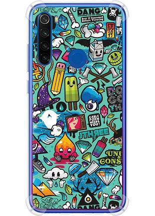 Чохол силіконовий протиударний с посиленими кутами на телефон xiaomi redmi note 8t стікер бомбінг 1 "693sp-1818-58250"