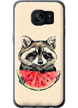 Чехол силиконовый на телефон samsung galaxy s7 edge g935f енотик с арбузом "4605u-257-58250"