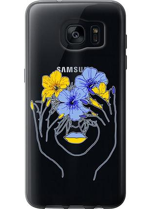 Чехол силиконовый патриотический на телефон samsung galaxy s7 edge g935f девушка v4 "5276u-257-58250"