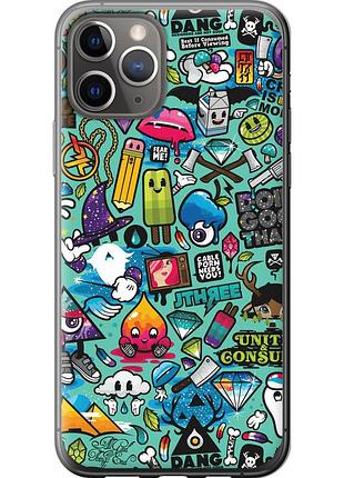 Чехол 2d пластиковый на телефон iphone 11 pro стикер бомбинг 1 "693t-1788-58250"