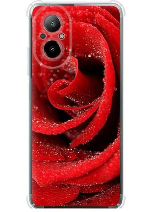Чехол силикон с усиленными углами на телефон realme c67 4g красная роза "529sp-3648-58250"