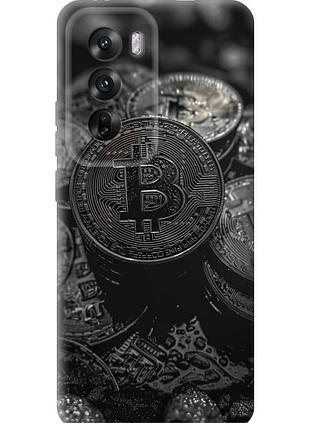 Чохол силіконовий на телефон oppo reno12 5g black bitcoin "6090u-3742-58250"