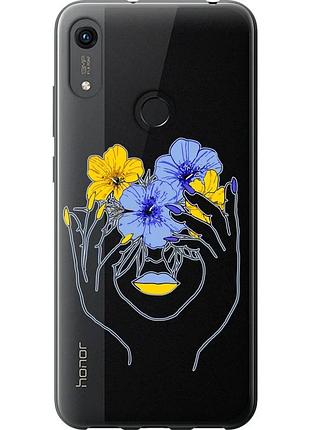 Чехол 2d пластиковый патриотический на телефон huawei y6s девушка v4 "5276t-1871-58250"