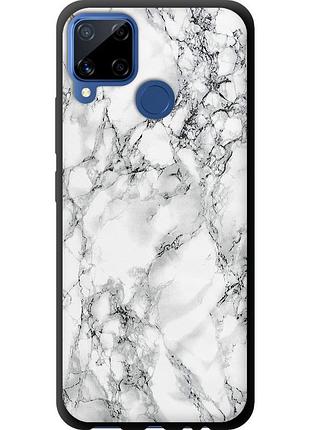 Чохол tpu на телефон realme c15 мармур білий "4480b-2063-58250"
