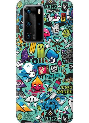 Чохол 2d пластиковий на телефон huawei p40 pro стікер бомбінг 1 "693t-1839-58250"