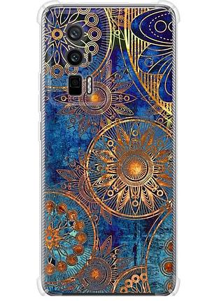 Чохол силіконовий протиударний с посиленими кутами на телефон xiaomi redmi k60 золотий візерунок "678sp-2973-58250"