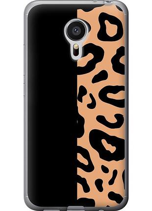 Чехол 2d пластиковый на телефон meizu mx5 пятна леопарда "4269t-105-58250"