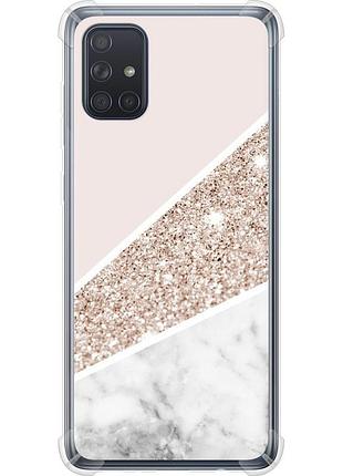 Чехол силикон с усиленными углами на телефон samsung galaxy a71 2020 a715f пастельный мрамор "4342sp-1826-58250"