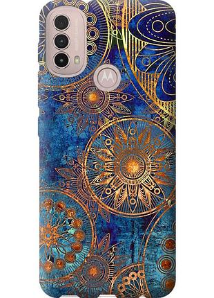 Чохол силіконовий на телефон motorola e40 золотий візерунок "678u-2660-58250"