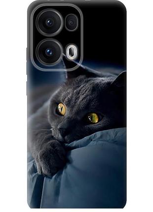 Чохол силіконовий на телефон oppo reno13 pro димчастий кіт "825u-3943-58250"