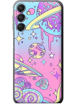 Чехол силиконовый на телефон samsung galaxy a24 a245f розовая галактика "4146u-3020-58250"