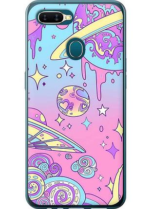 Чехол силиконовый на телефон oppo a12 розовая галактика "4146u-2557-58250"
