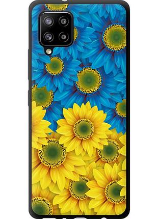 Чохол tpu патріотичний на телефон samsung galaxy a42 a426b жовто-блакитні квіти "1048b-2098-58250"