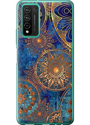 Чохол силіконовий на телефон huawei honor 10x lite золотий візерунок "678u-2198-58250"