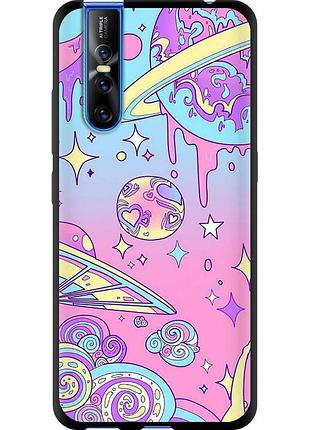 Чохол tpu на телефон vivo v15 pro рожева галактика "4146b-1763-58250"