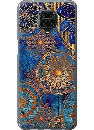 Чехол силиконовый на телефон xiaomi redmi note 9s золотой узор "678u-2029-58250"