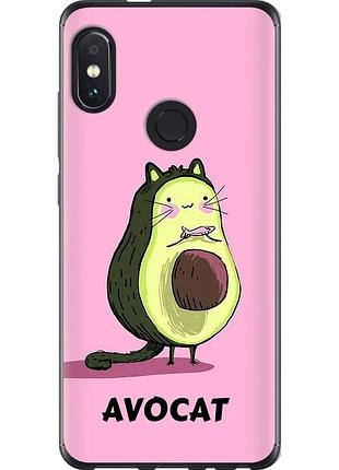 Чехол 2d пластиковый на телефон xiaomi redmi note 5 pro avocat "4270t-1353-58250"