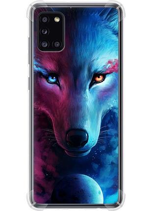 Чохол силіконовий протиударний с посиленими кутами на телефон samsung galaxy a31 a315f арт-вовк "3999sp-1908-58250"