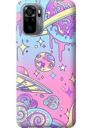 Чехол силиконовый на телефон xiaomi redmi note 10s розовая галактика "4146u-2577-58250"