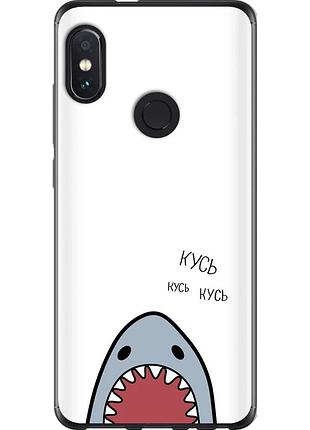 Чехол 2d пластиковый на телефон xiaomi redmi note 5 pro акула "4870t-1353-58250"