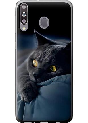 Чохол 2d пластиковий на телефон samsung galaxy m30 димчастий кіт "825t-1682-58250"