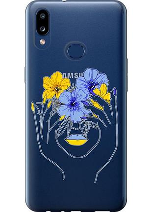 Чехол 2d пластиковый патриотический на телефон samsung galaxy a10s a107f девушка v4 "5276t-1776-58250"