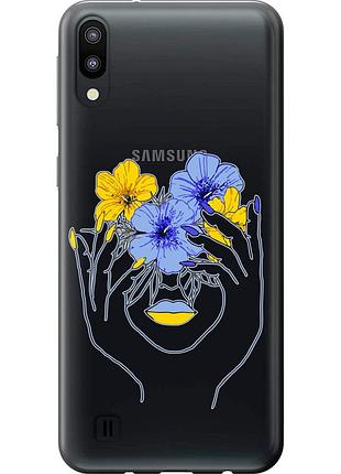 Чехол силиконовый патриотический на телефон samsung galaxy m10 девушка v4 "5276u-1661-58250"