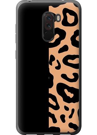 Чехол 2d пластиковый на телефон xiaomi pocophone f1 пятна леопарда "4269t-1556-58250"