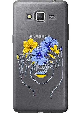 Чехол 2d пластиковый патриотический на телефон samsung galaxy j2 prime девушка v4 "5276t-466-58250"