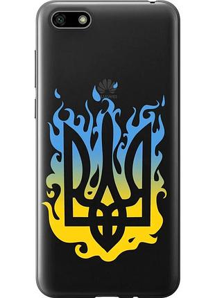 Чохол силіконовий патріотичний на телефон huawei y5 2018 герб v1 "5258u-1500-58250"