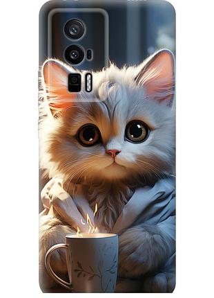 Чехол силиконовый на телефон xiaomi redmi k60 pro white cat "5646u-3457-58250"