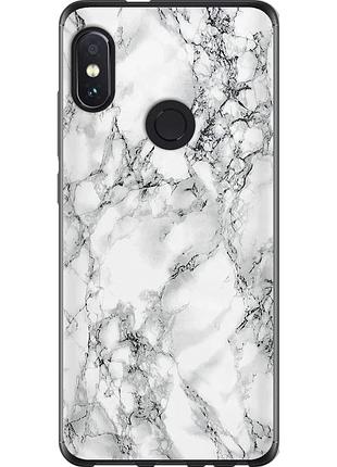 Чехол 2d пластиковый на телефон xiaomi redmi note 5 pro мрамор белый "4480t-1353-58250"