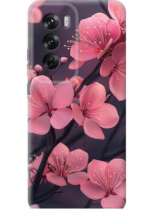 Чохол силіконовий на телефон oppo reno12 pro 5g пурпурова сакура "6075u-3740-58250"