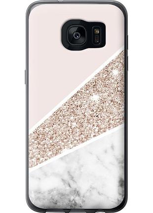 Чехол силиконовый на телефон samsung galaxy s7 edge g935f пастельный мрамор "4342u-257-58250"