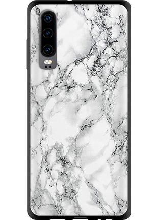 Чохол tpu на телефон huawei p30 мармур білий "4480b-1622-58250"