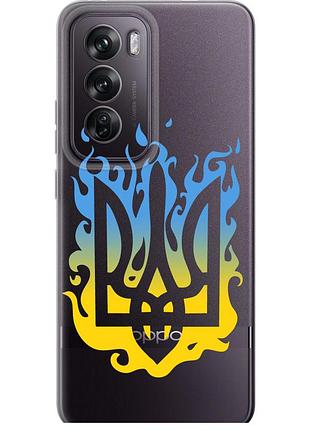 Чохол силіконовий патріотичний на телефон oppo reno12 pro 5g герб v1 "5258u-3740-58250"