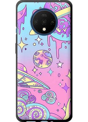 Чехол tpu на телефон oneplus 7t розовая галактика "4146b-1809-58250"